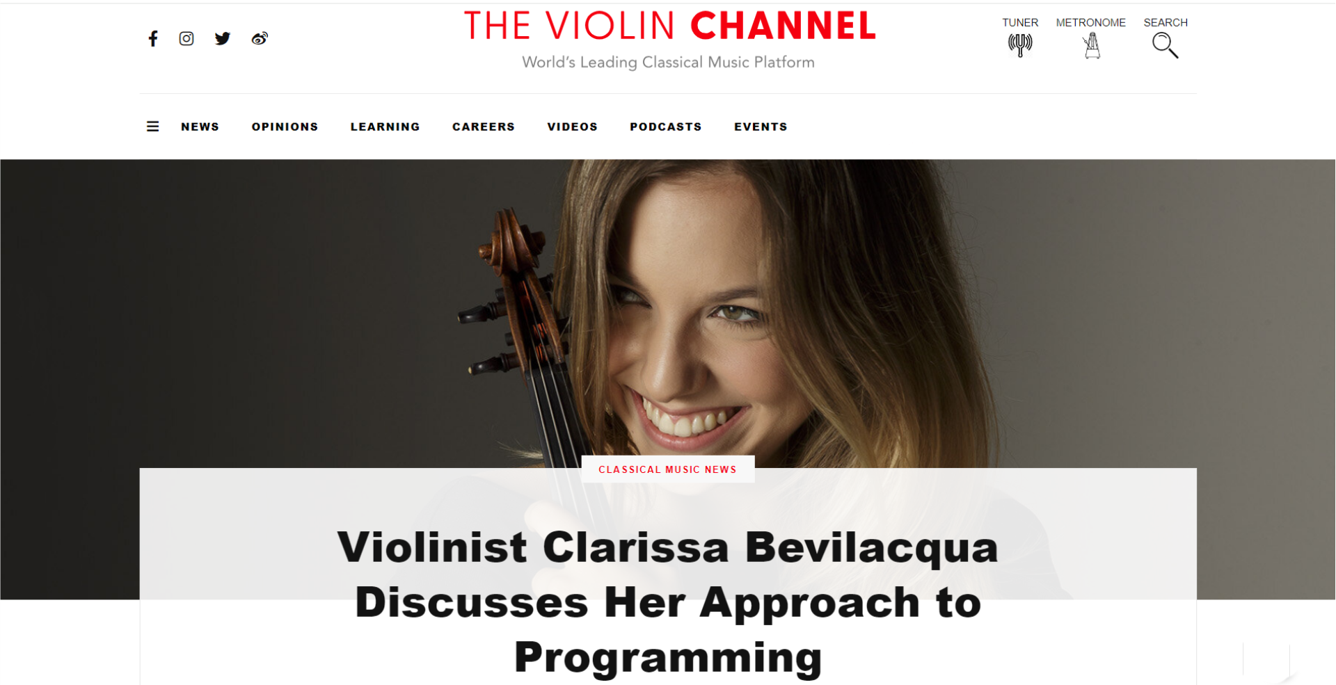 INTERVIEWS | The Violin Channel