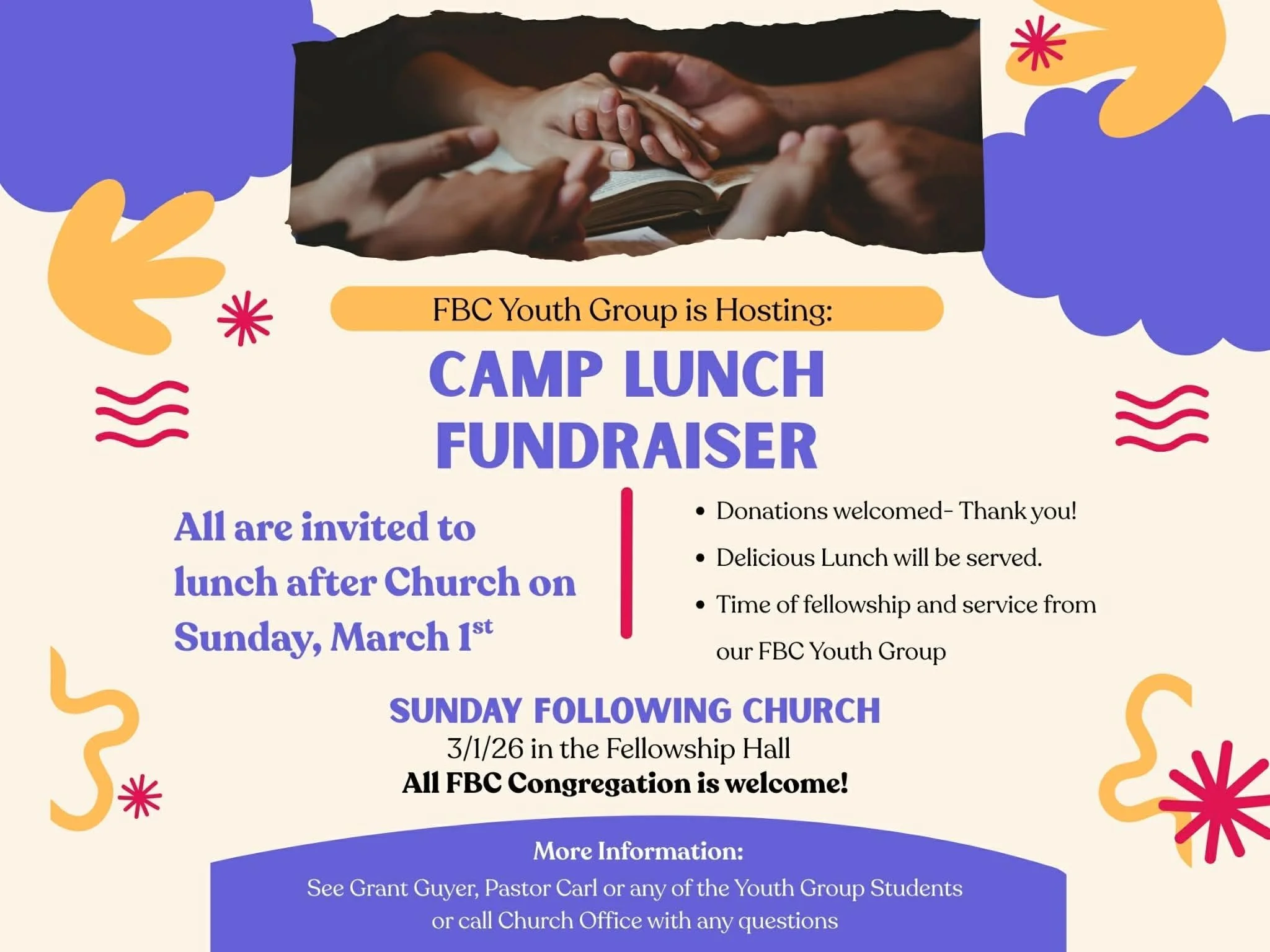Youth Camp Fundraiser Lunch