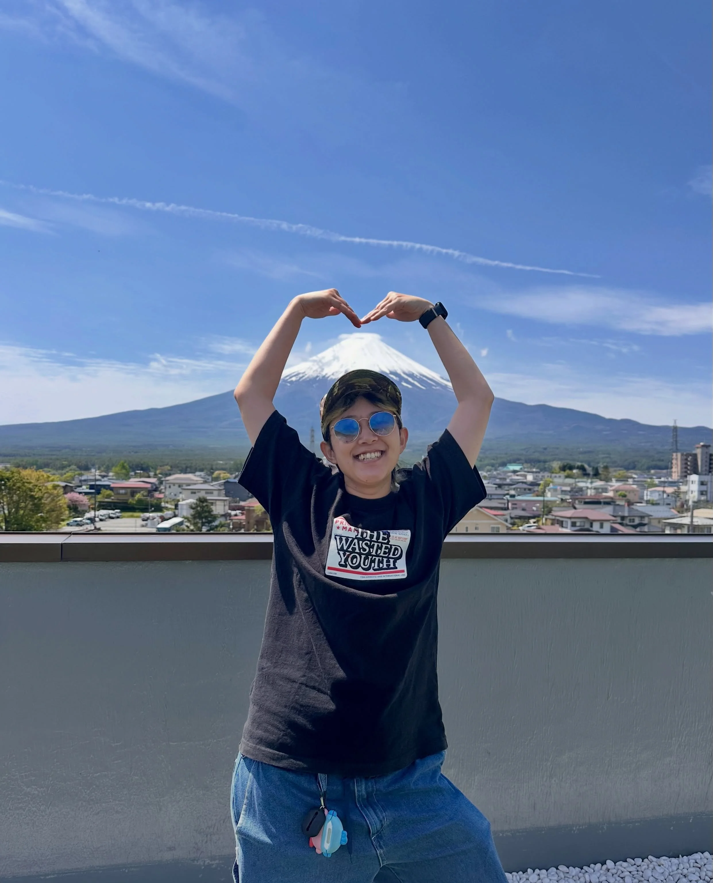 Spent a few days in Kawaguchiko to help support a friend while she ran a 70km marathon and I lounged around and took in the sights. It was my first time seeing Mt Fuji so close and so still; I was so deeply moved by her size and wondered if the resid