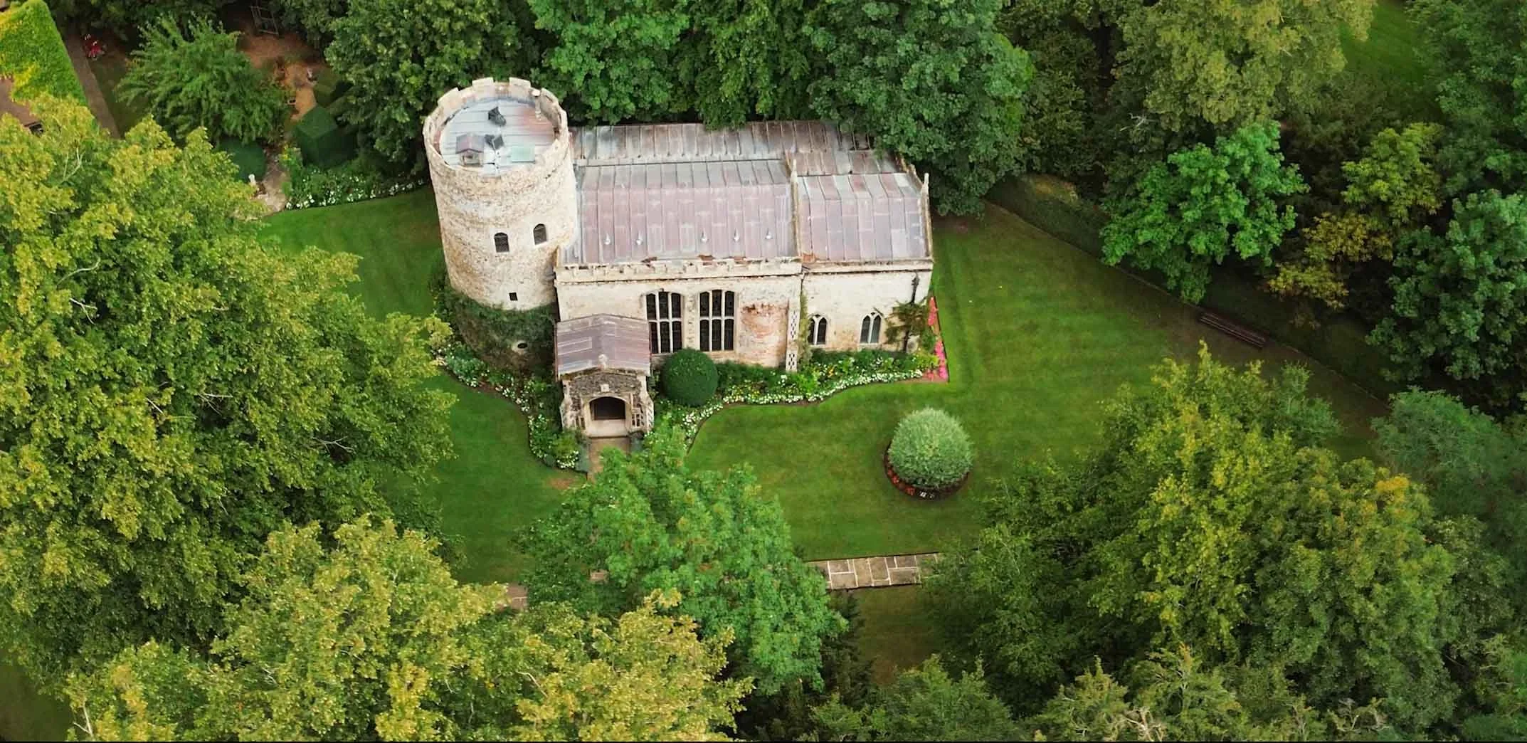 St John Lateran Church at Hengrave Hall during a wedding in Suffolk