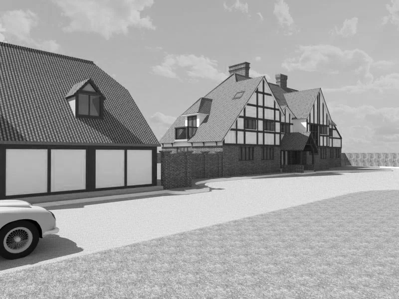 Rusper House, Modern Home, Render 3D