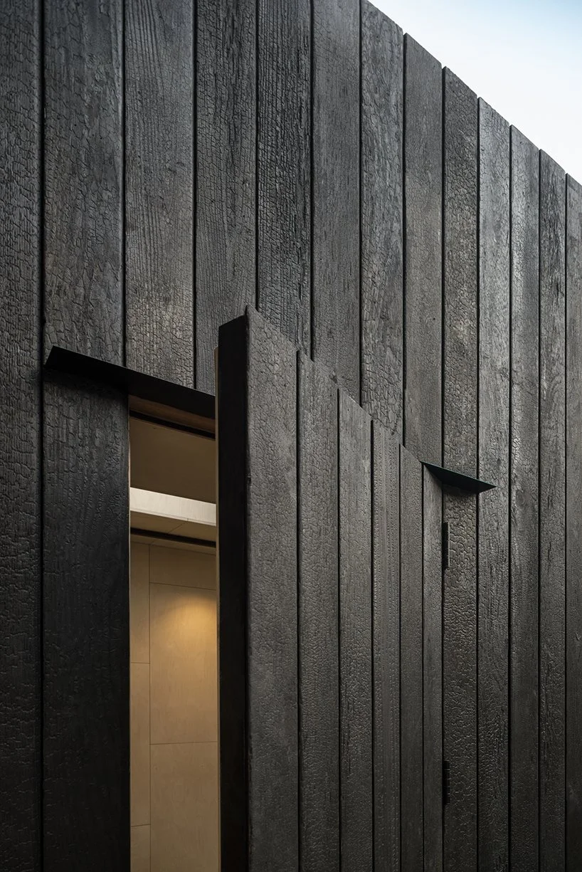 Black charred timebr detail