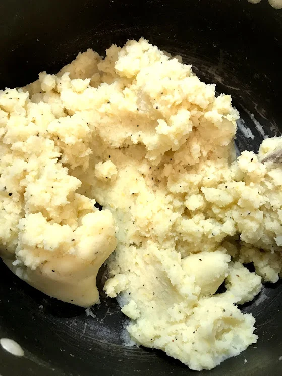 Mashed potatoes should be their own food group, just sayin'.These are a simple mashed potato recipe, potatoes, ghee, milk, and S&P, feel free to add your own flavors, maybe roasted garlic would be good. 