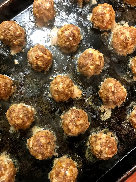 This is what they look like with the first run in the oven. See that browning? That is flava! You need to flip them over to get brown on both sides and finish cooking them inside.