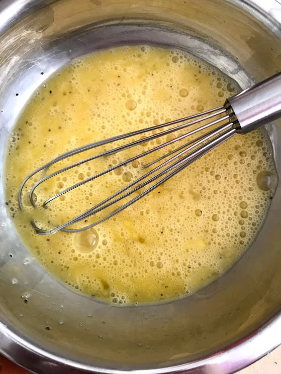 The hubs really likes scrambled eggs, I only prep up to 3 days in advance, I find they get weird after then. Low and slow is the way to make creamy eggs without cream, whisk with salt and pepper and cook on medium-low heat.