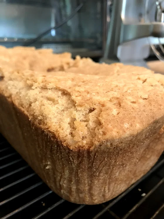 Look at that beautiful loaf, I made it the night before in my makeshift kitchen.