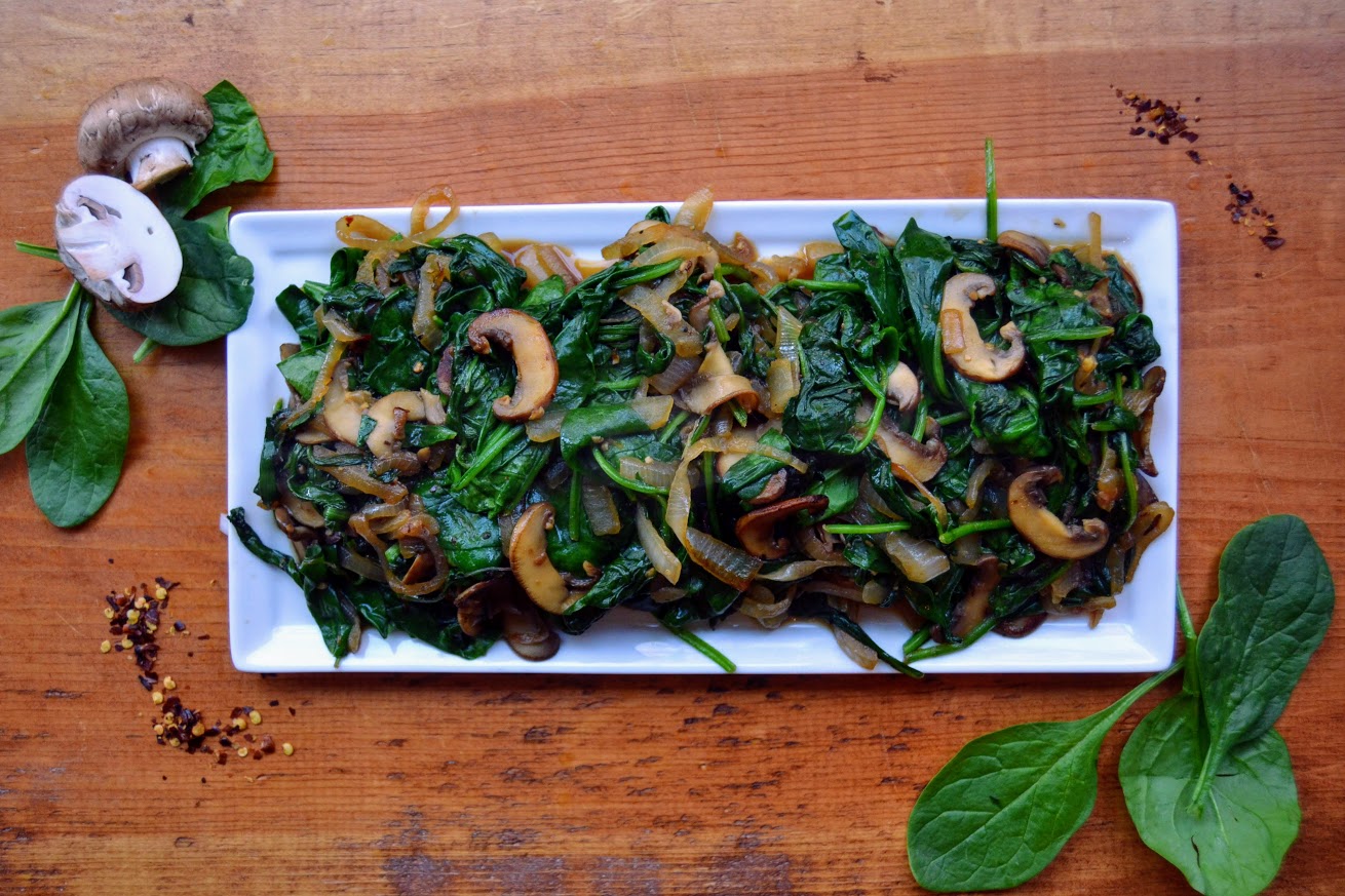 Spinach and Mushroom Saute