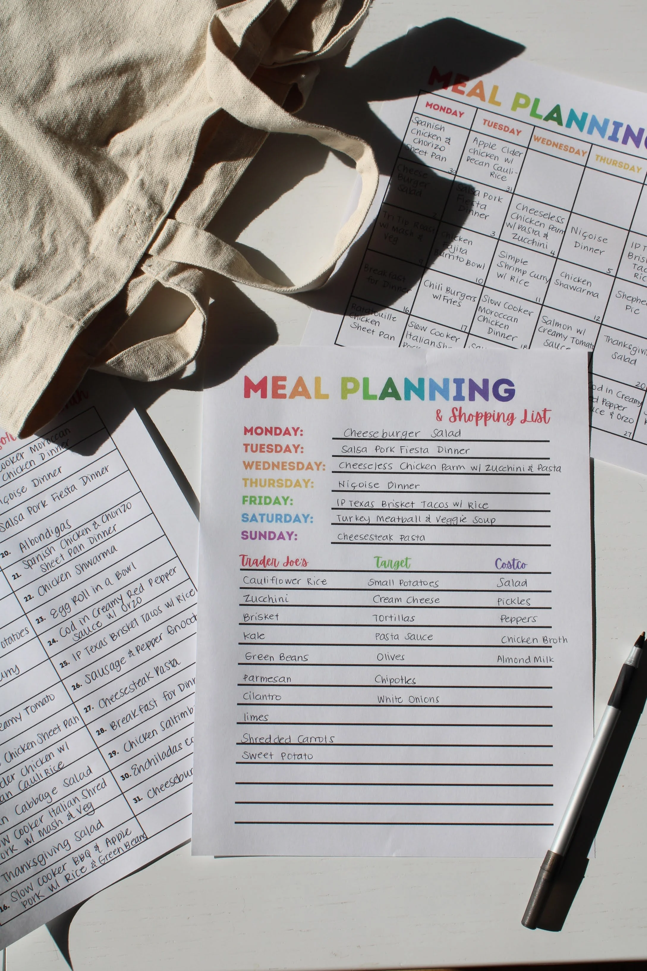 Meal Planning Printables