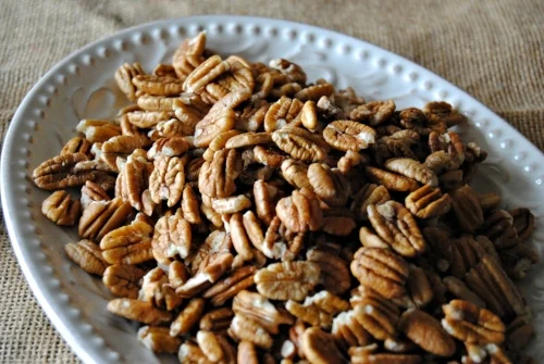 Our gorgeous Oklahoma-grown native farm fresh pecan halves. They are the perfect healthy snack.