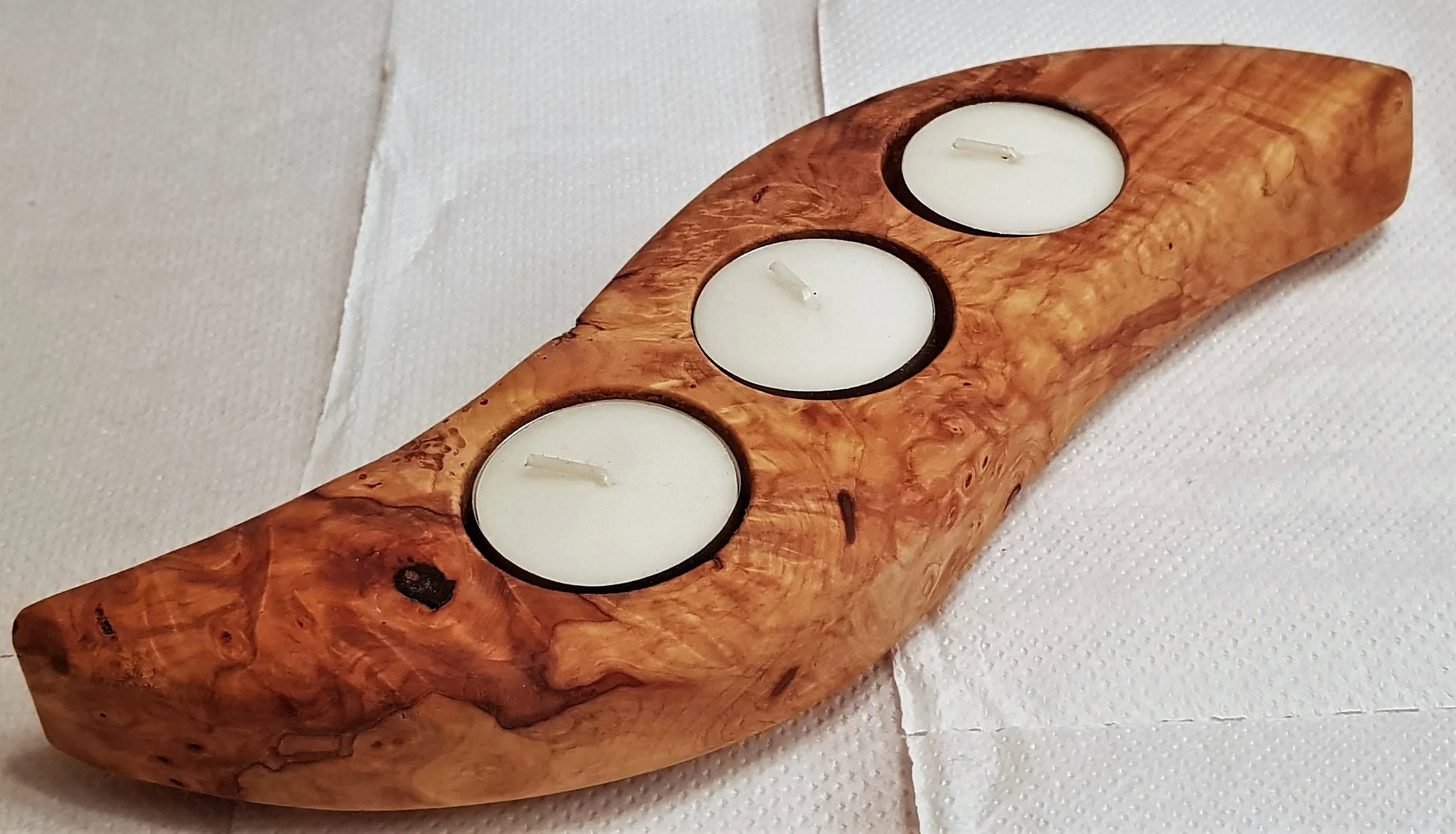 Chestnut Burr Tealight Candle Holder