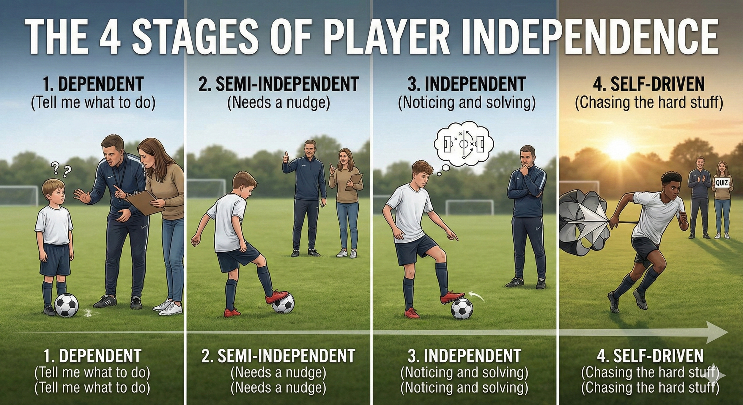 The 4 Stages of Player Independence
