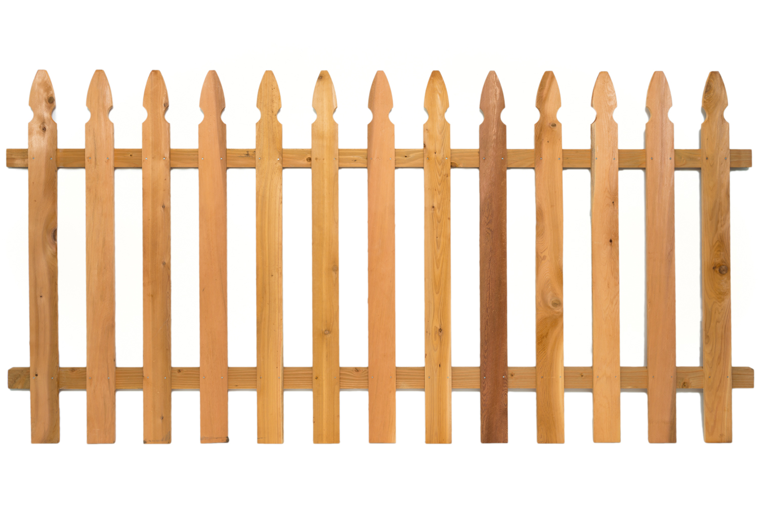  gothic cedar spaced picket fence panel 4’x8’ 