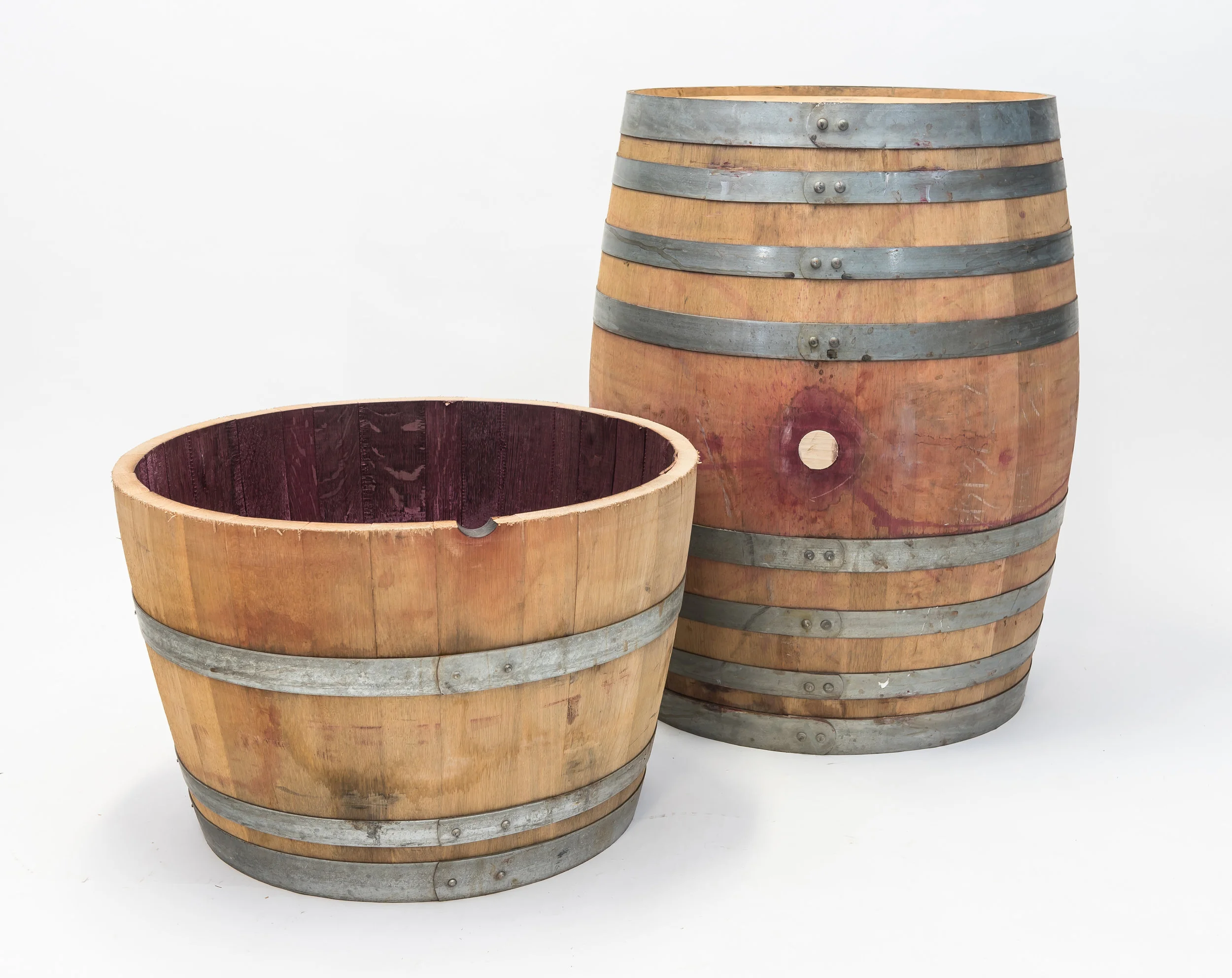 whole and half wine barrel dimensions: 27”x36”