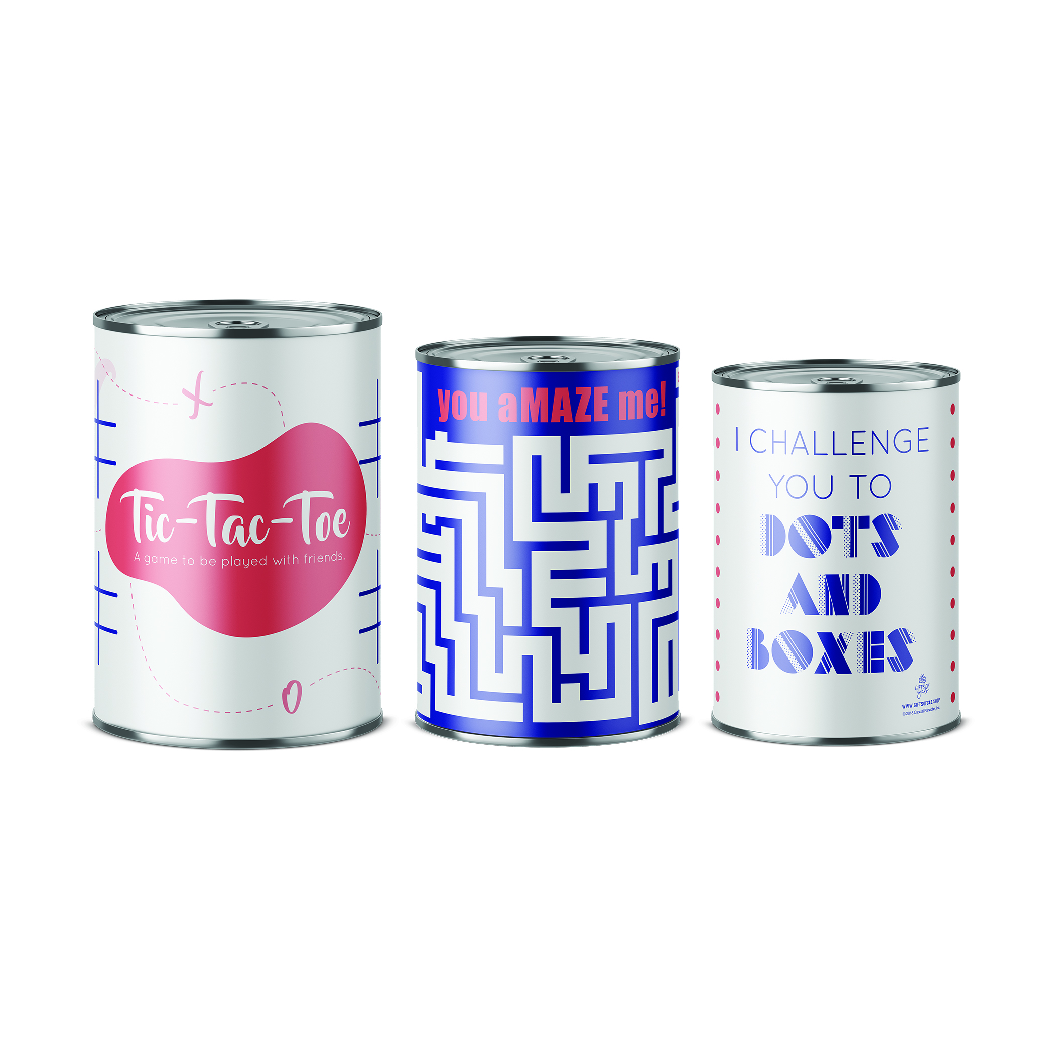 "Games Galore" Can-O-Grams - Challenge Yourself Or A Friend!