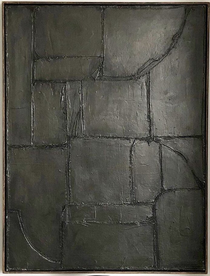  Untitled  2019  60cm x 83cm  Linen, plaster and oil on board  