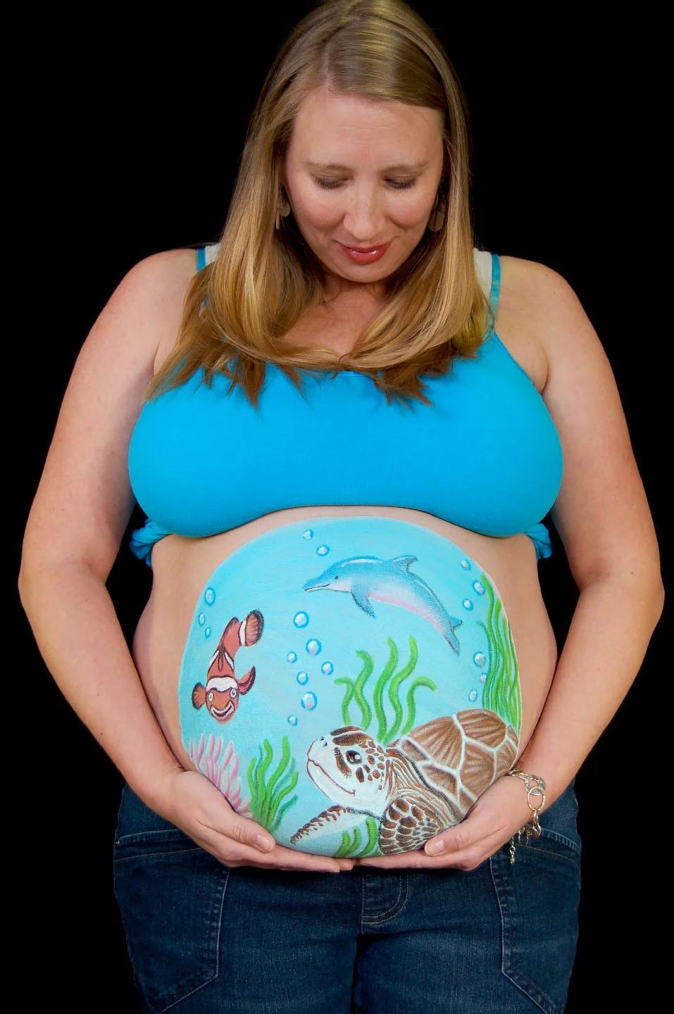 "Sea Turtle Belly Painting"