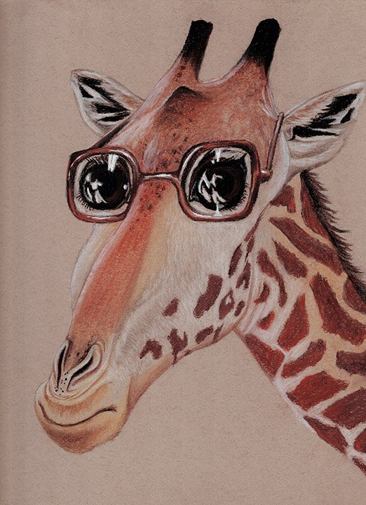 Giraffe with Glasses