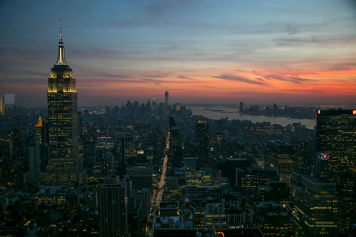  New York City, Cityscape, Landscape, Sunset, Night, Sky, Dusk, Empire State Building, Event Photography by Brooke Slezak and Samuel Stuart Hollenshead  