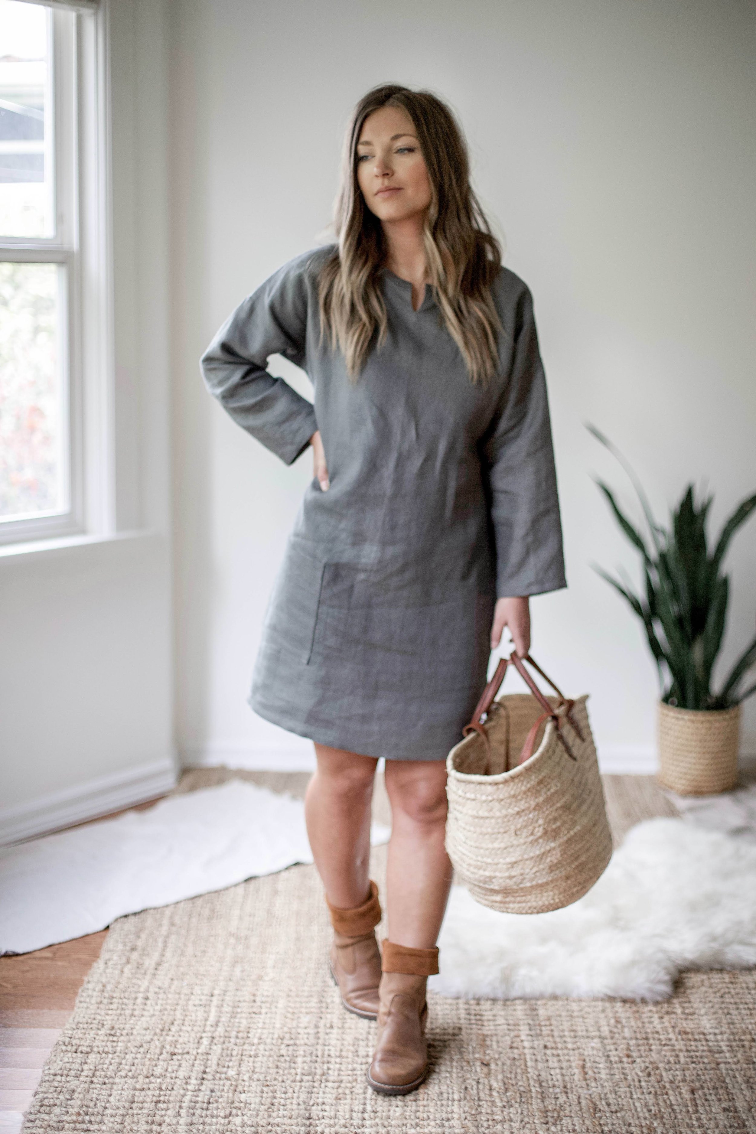 nomi-designs_ali-dress_forest-colored-natural-linen-dress-with-pockets_front-styled-with-boots-and-market-bag copy.jpg