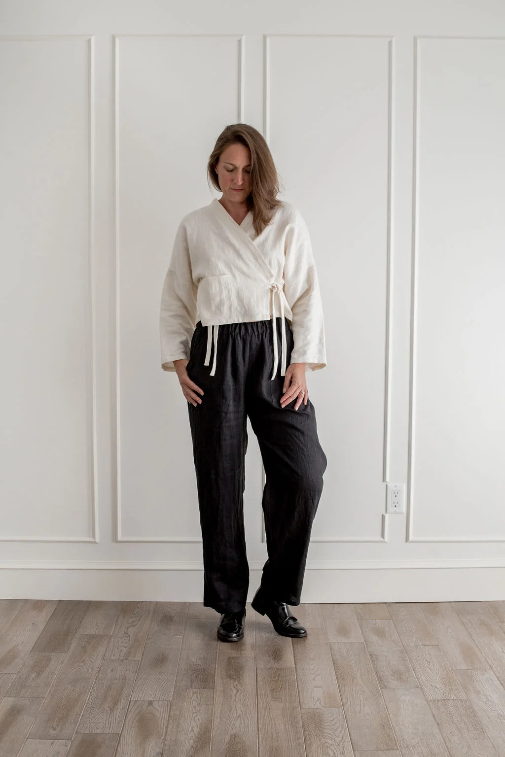 Sue Wrap Top - Ivory