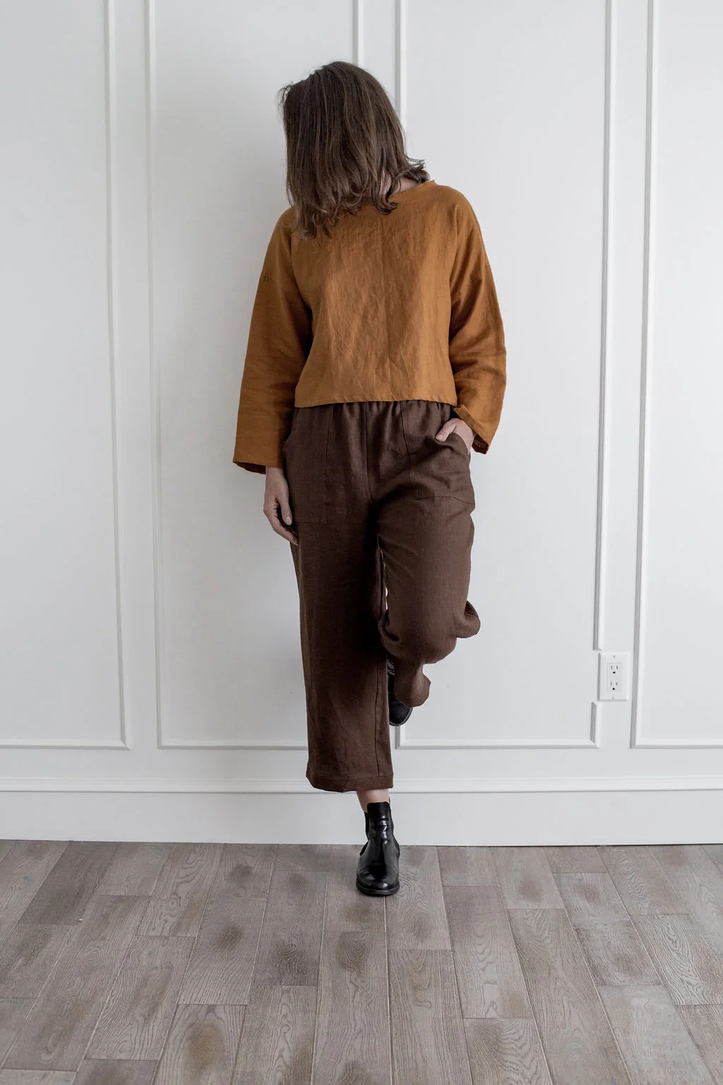 Jean Capri Pants - Chocolate