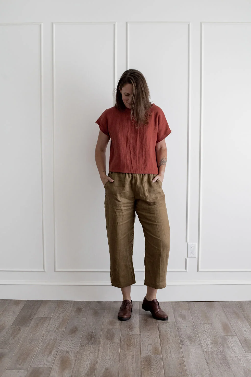 Jean Capri Pants - Dark Moss