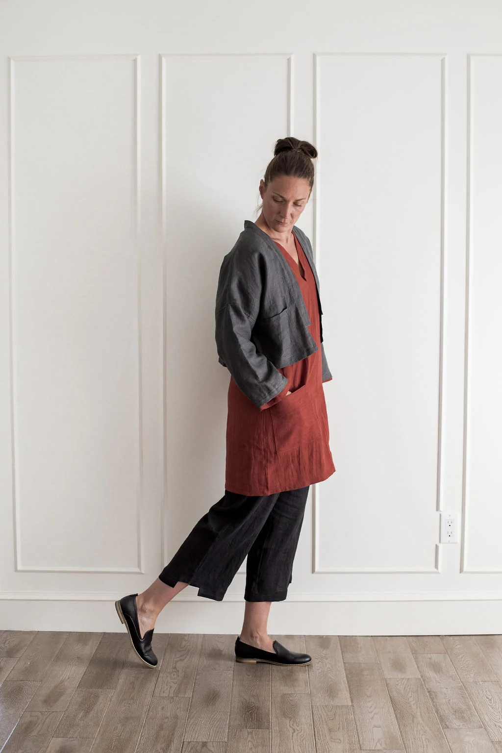 Hayley Long Sleeve Dress/Tunic - Brick