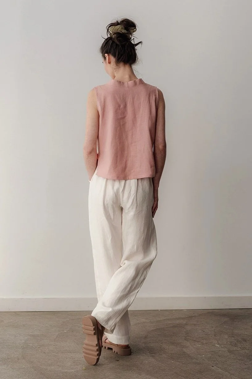 Linen Pants Capri Pants Linen Clothing Canada — Nomi Designs