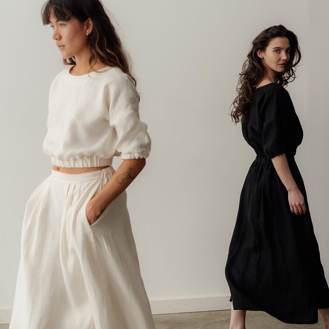 I love this photo! 
There&rsquo;s such romantic drama and contrast captured here. 
The delicate softness of the Ella skirt matches the Sophie top both in Ivory colour, creating dialogue when contrasted with the same outfit in Black.
⠀⠀⠀⠀⠀⠀⠀⠀⠀
⠀⠀⠀⠀⠀⠀⠀