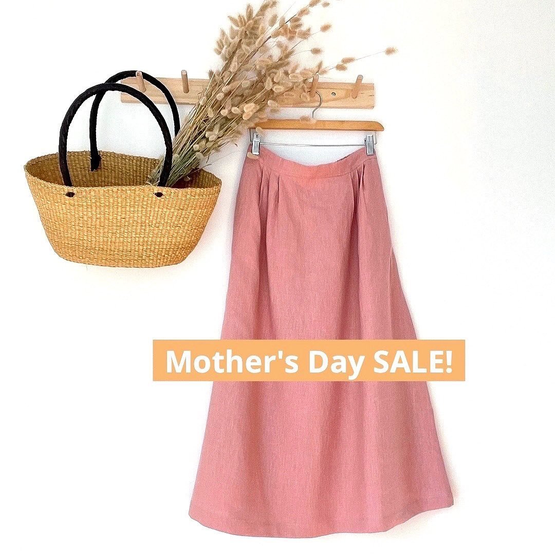MOTHER&rsquo;S DAY SALE! 
Our classic and feminine Ella skirt is 20% off in any colour and size.
Simply visit our online store, &ldquo;Dresses and Skirts,&rdquo; and explore the Ella Skirt colours.
No code is required&mdash; the sale price is already