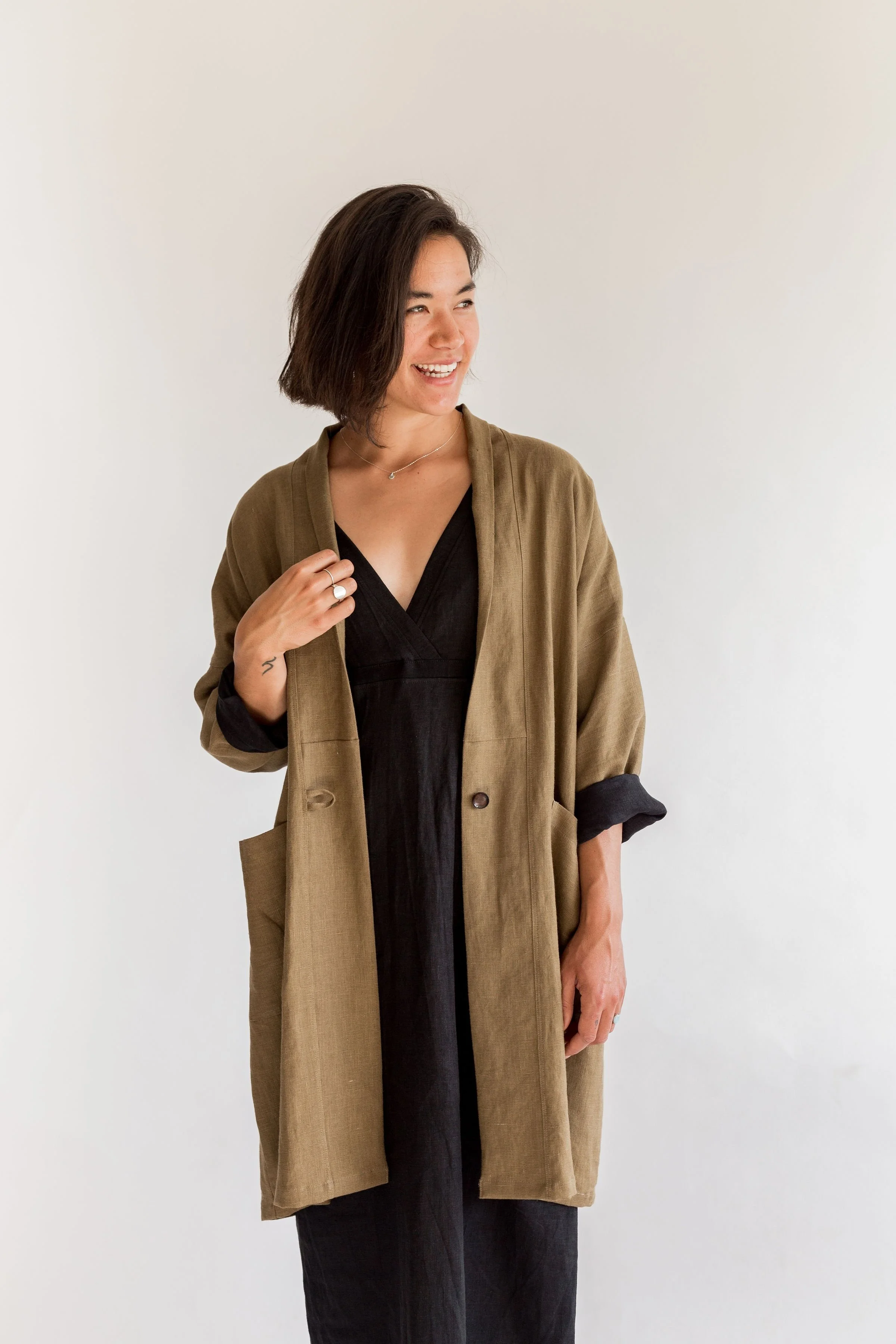 Kim+long+jacket+in+Dark+Moss+smile+copy.jpg