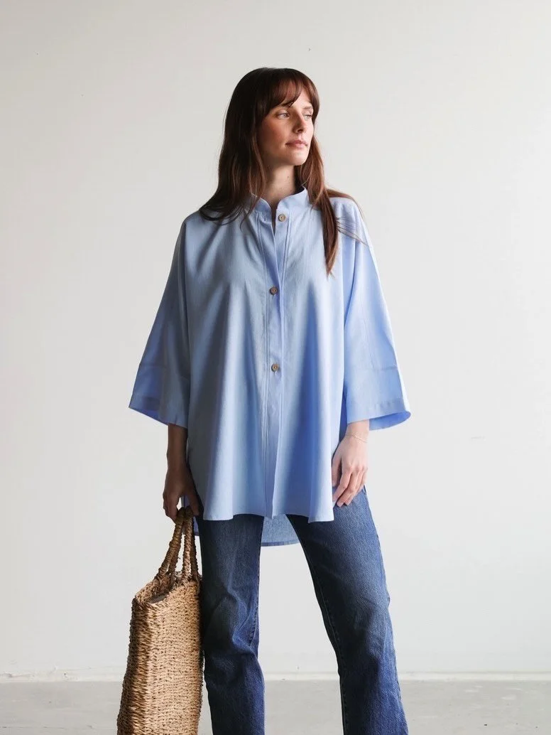 The Sky fabric is almost gone! 
This soft sky-blue shade has quickly become a favourite.
Only a few metres of this fabric are left, and once it&rsquo;s gone, it won&rsquo;t be restocked. Everything is made to order, so availability depends on the fab