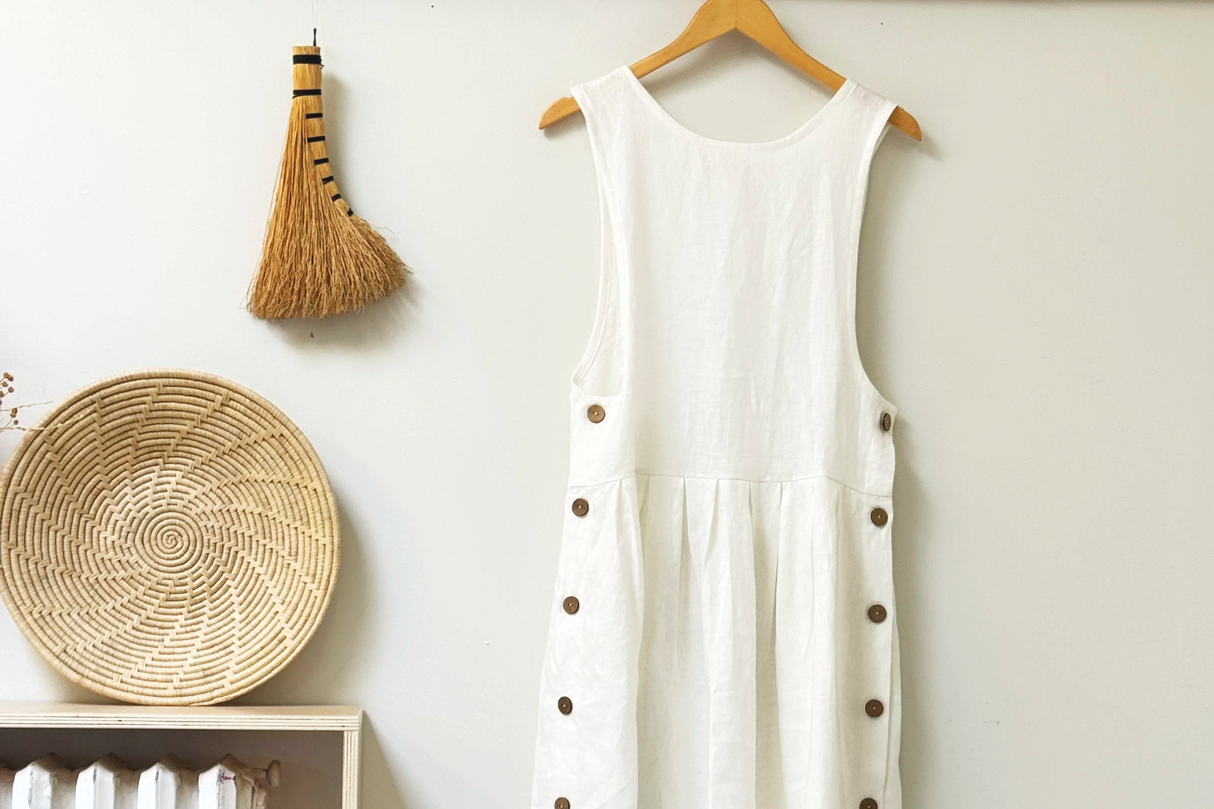 linen maxi shift dress Barclay Linen A Line Shift Dress Bubbles Sherbet Size 2 main image 0