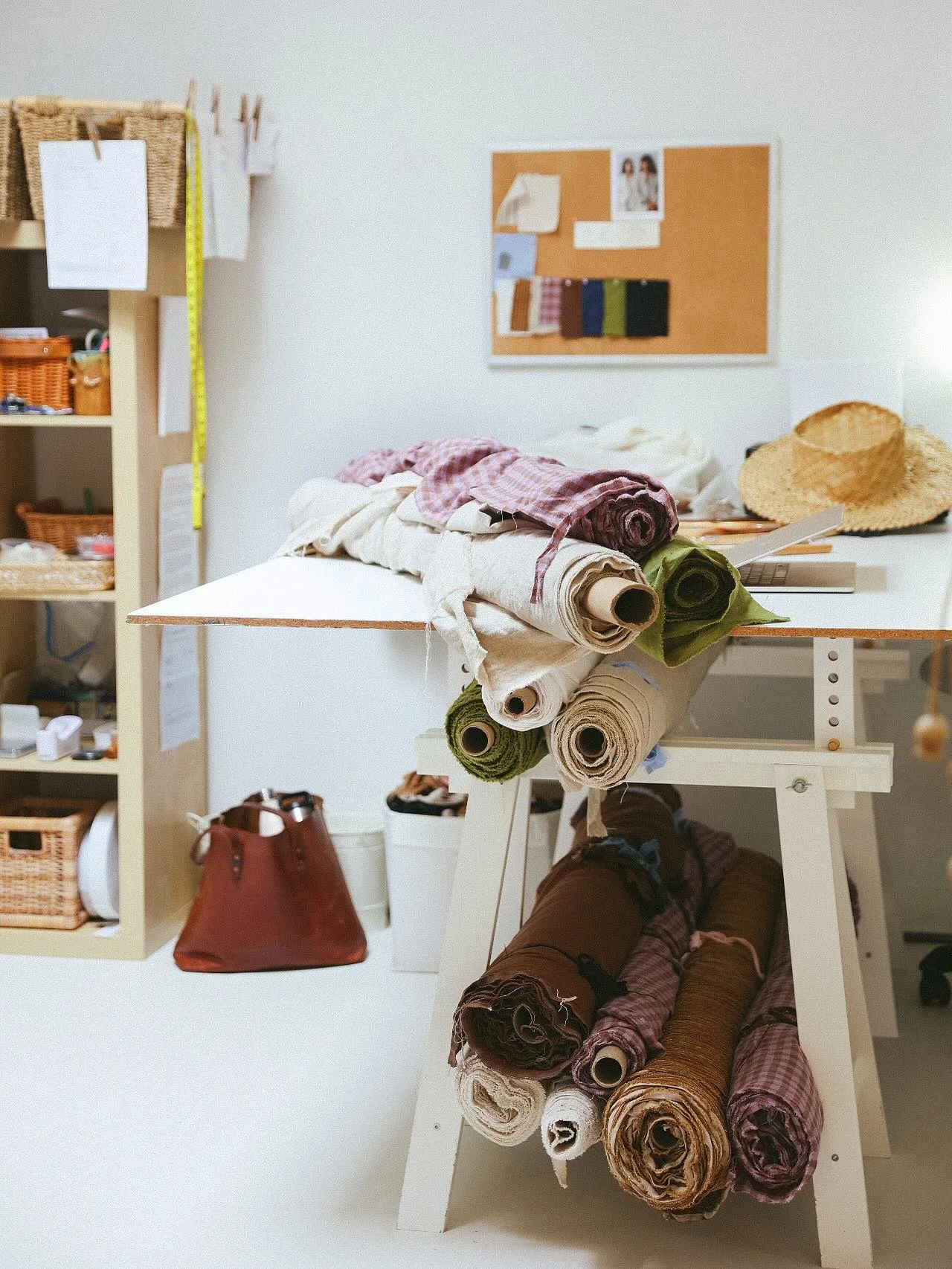 Studio vibes!
Fabric, colours, textures, and shapes all coming together in the studio. From the cutting table filled with ideas to the moodboard with the season&rsquo;s colour palette, every piece starts with inspiration and slowly turns into a desig