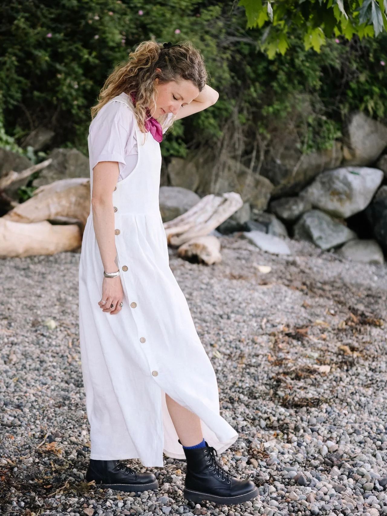 Michaela&rsquo;s in the Michaela Dress 🌷
Named after her, and it fits her style perfectly.