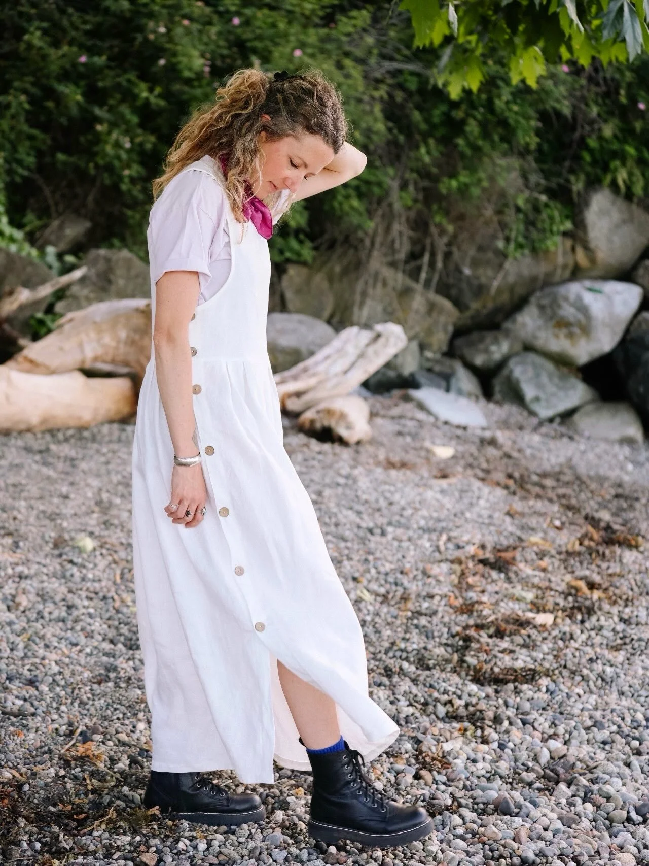 Michaela&rsquo;s in the Michaela Dress 🌷
Named after her, and it fits her style perfectly.