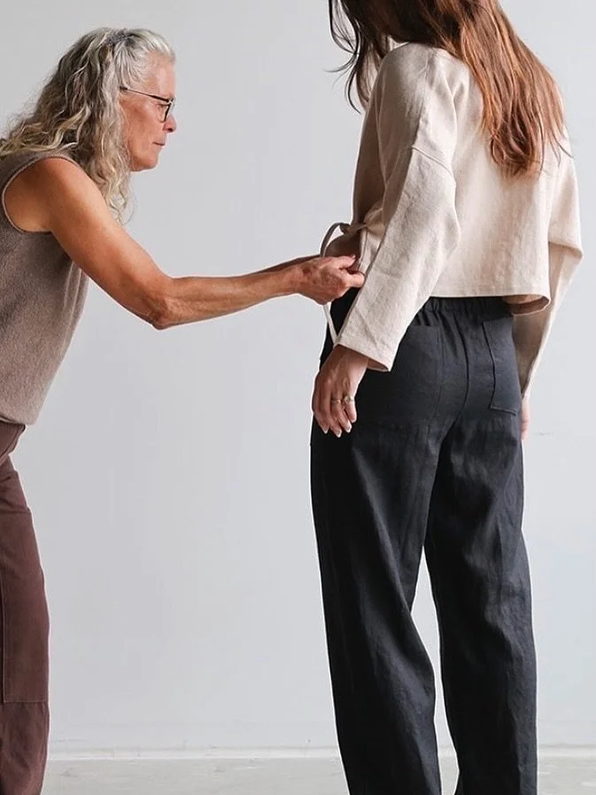 Part of my role during a photoshoot is to ensure everyone on the team feels relaxed, comfortable, and supported. I also pay close attention to the small details of each garment to ensure it photographs as true to life as possible, capturing the natur