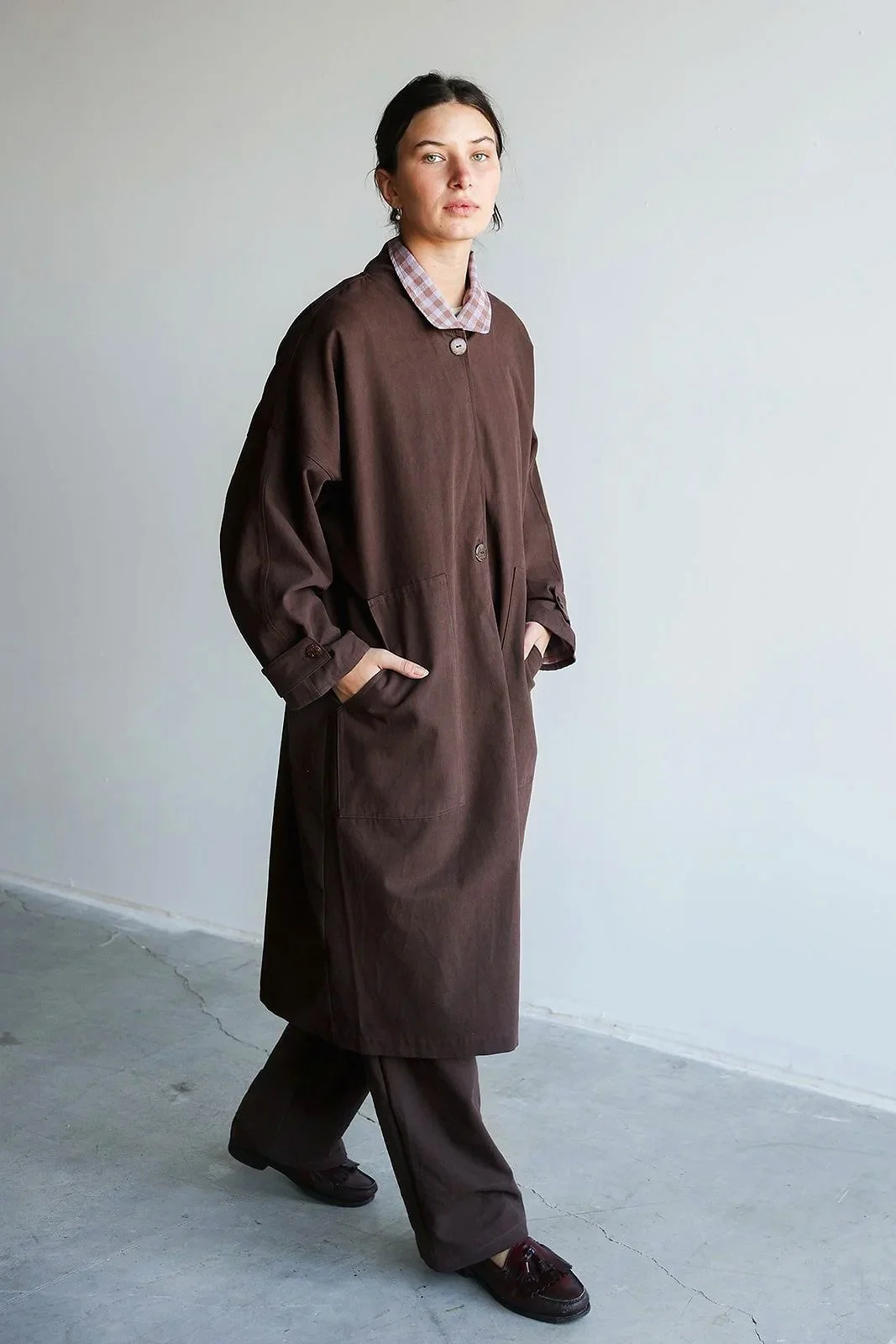 linen-canvas-doble-layer-coat-brown-gingham-button-up.jpg