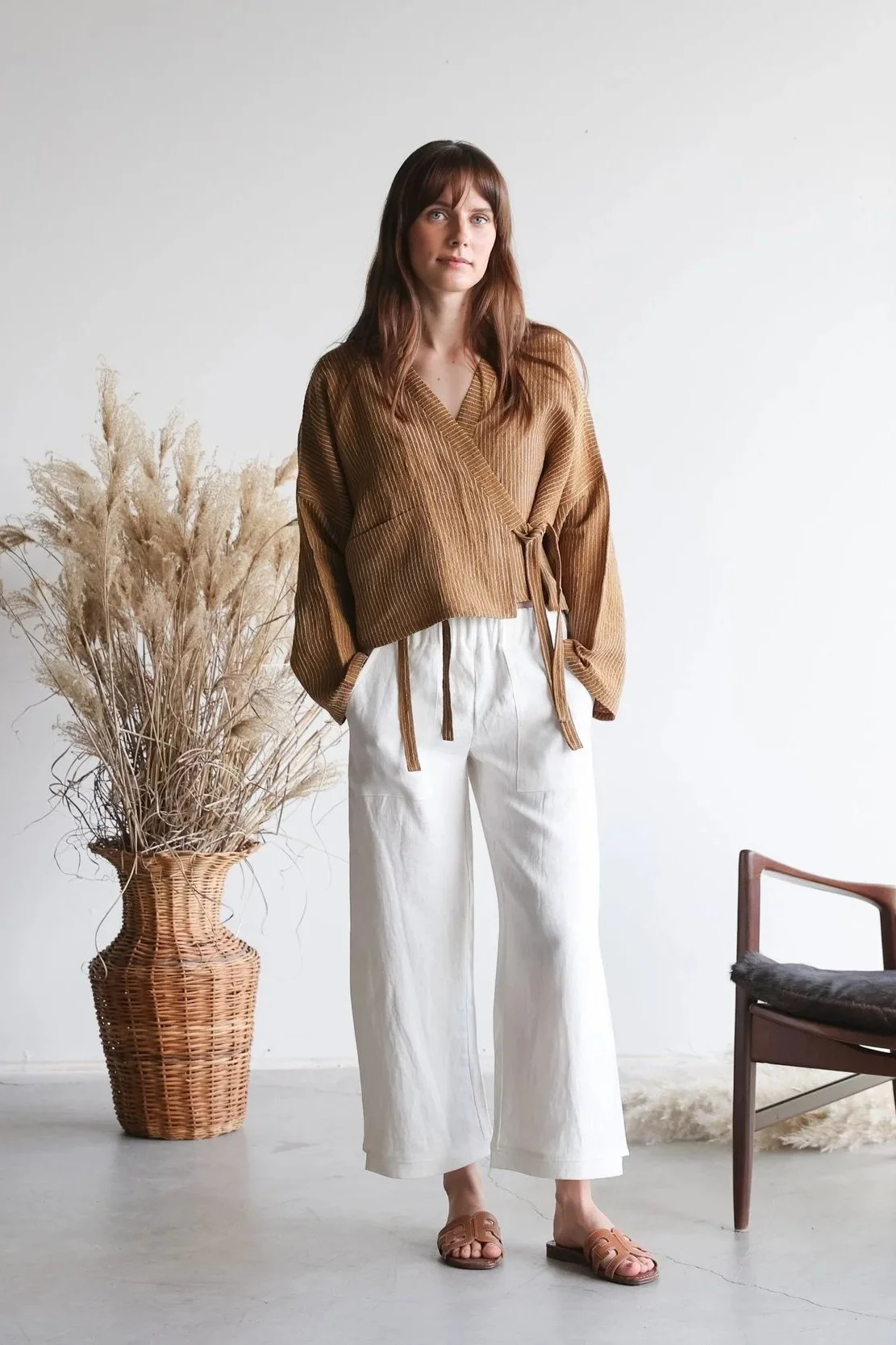 nomi-designs-linen-pants-ivory-wrap-top-ginger-front.jpg