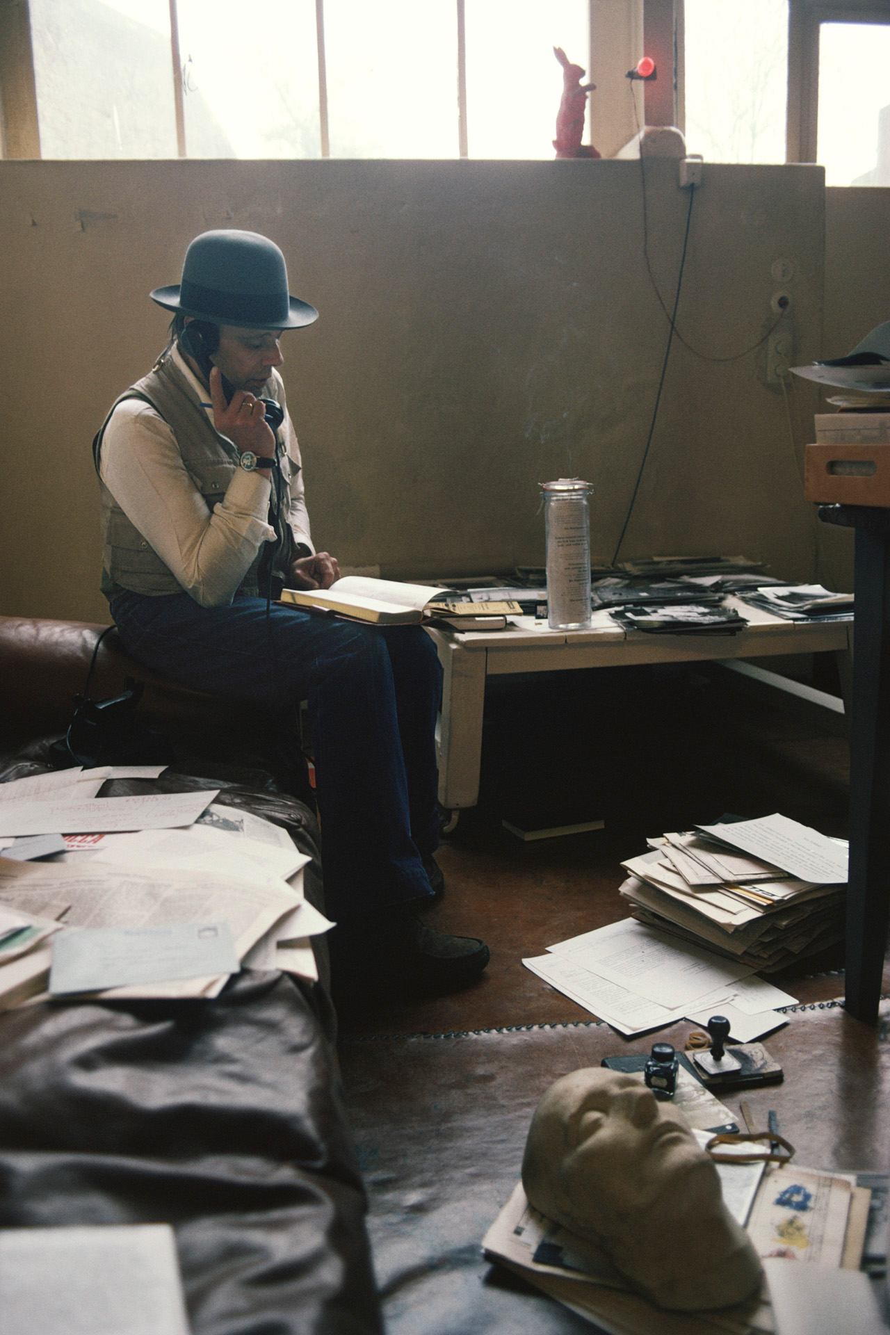  Joseph Beuys in his studio at the Drakeplatz in Düsseldorf 