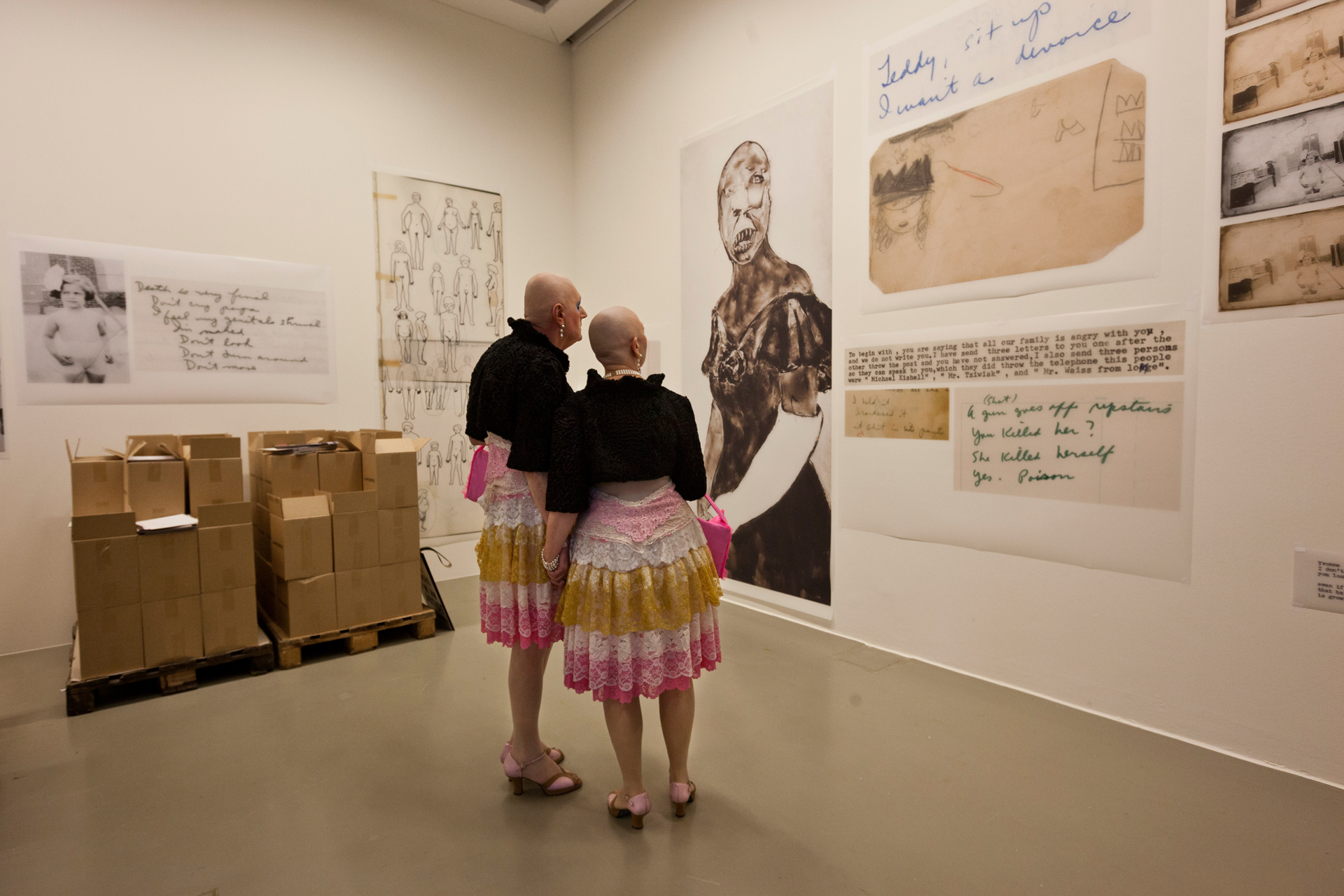  At the center of the American Ida Appleboorg’s work stands the human figure with all its neuroses and complexities. For dOCUMENTA(13) she opened her personal archive that had been unseen for 30 to 40 years and exhibits it publicly. A local pair of a
