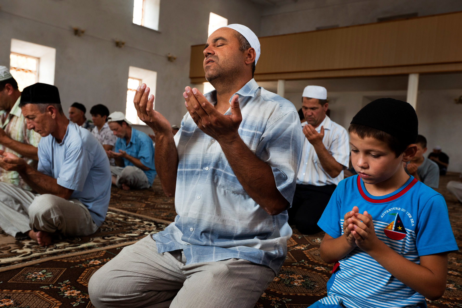  Friday prayers at the mosque in Dachnoe in Crimea, Ukraine.  Dachnoe, Crimea  