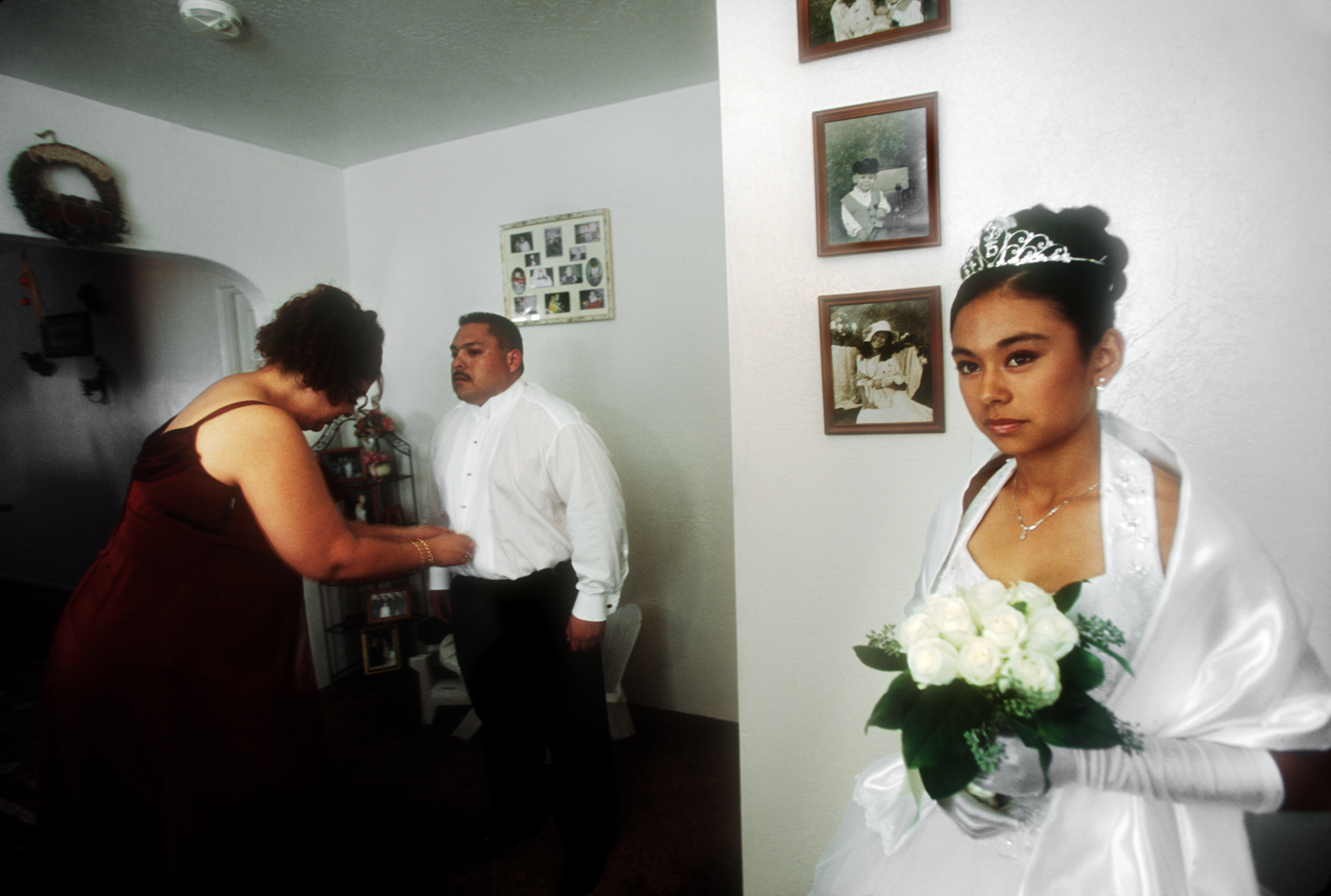  This teen gets ready along with her mom and step dad for her quinceañera, an elaborate Hispanic rite of passage for Latina girls turning 15 that can rival the pomp and expense of wedding celebrations.  Brawley  