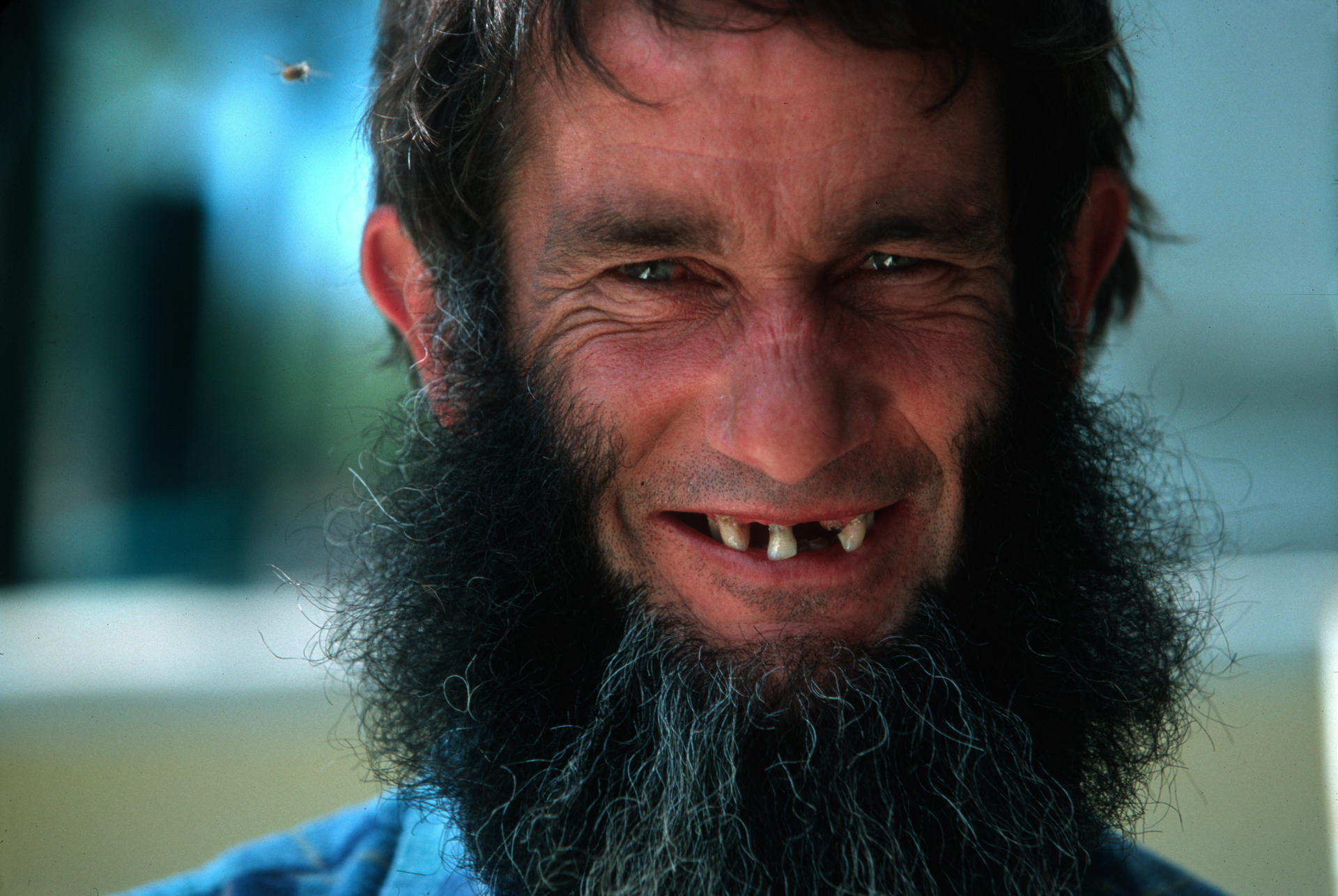  Mick Rainey, a Lincoln look-alike, is a weathered fisherman working on the Rainbow Trout boats in Strahan.  Strahan  