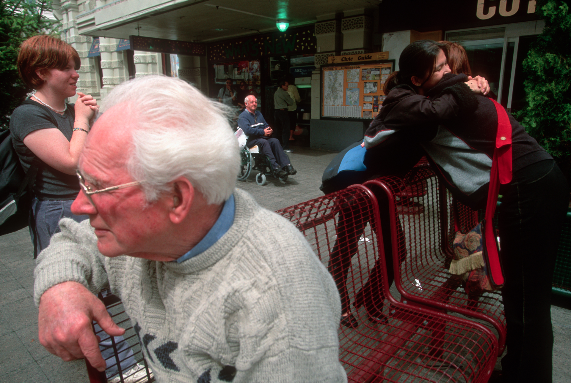  Youngsters and elderly alike hang out in the mall in Launceston, Tasmania's second-oldest city.  Launceston  