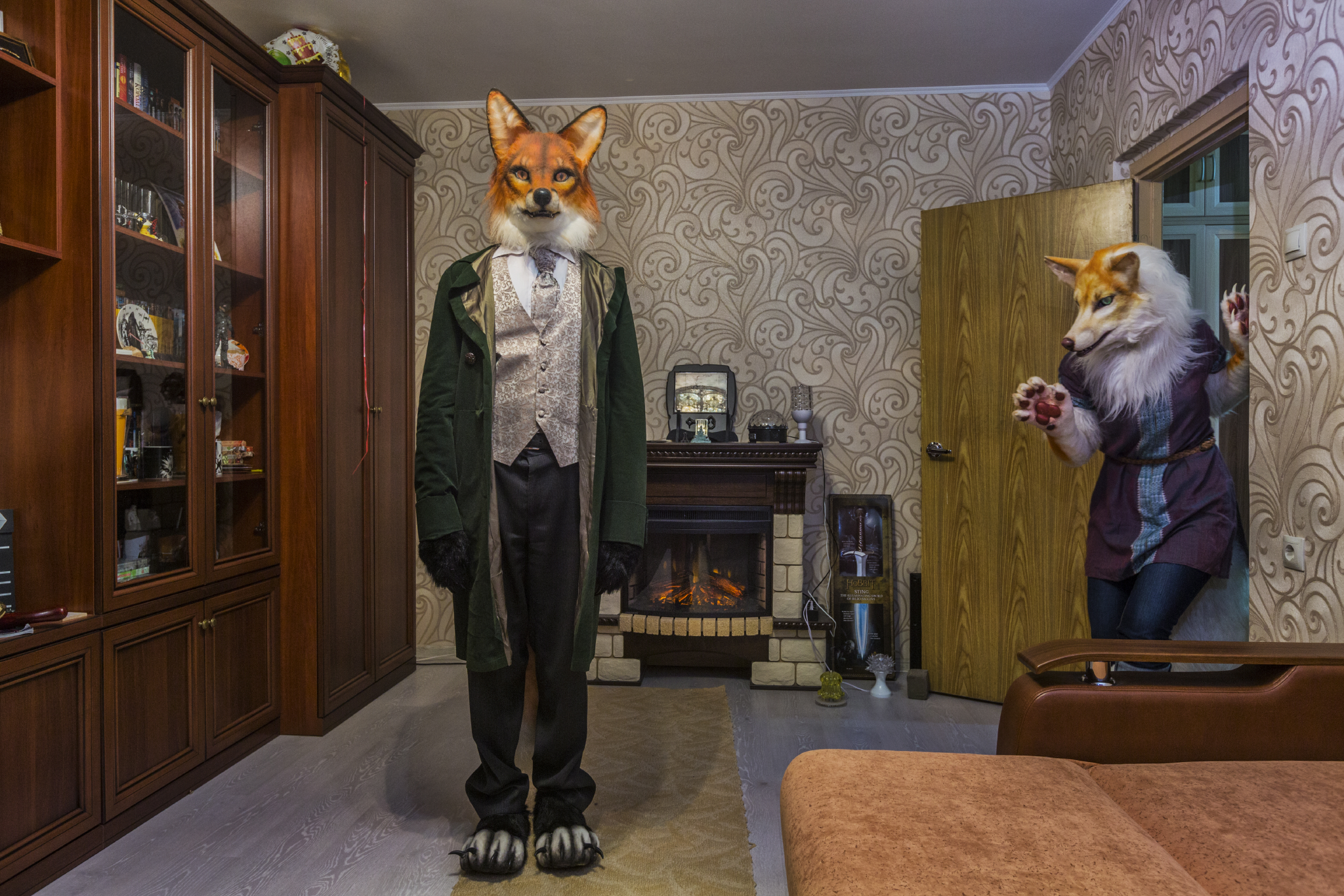  Alexander and Victoria Kylynin escape the everyday through cosplay in their suburban Moscow flat. The 28-year-old banker and 25-year-old interior designer own several animal outfits.  Zelenograd, Russia  