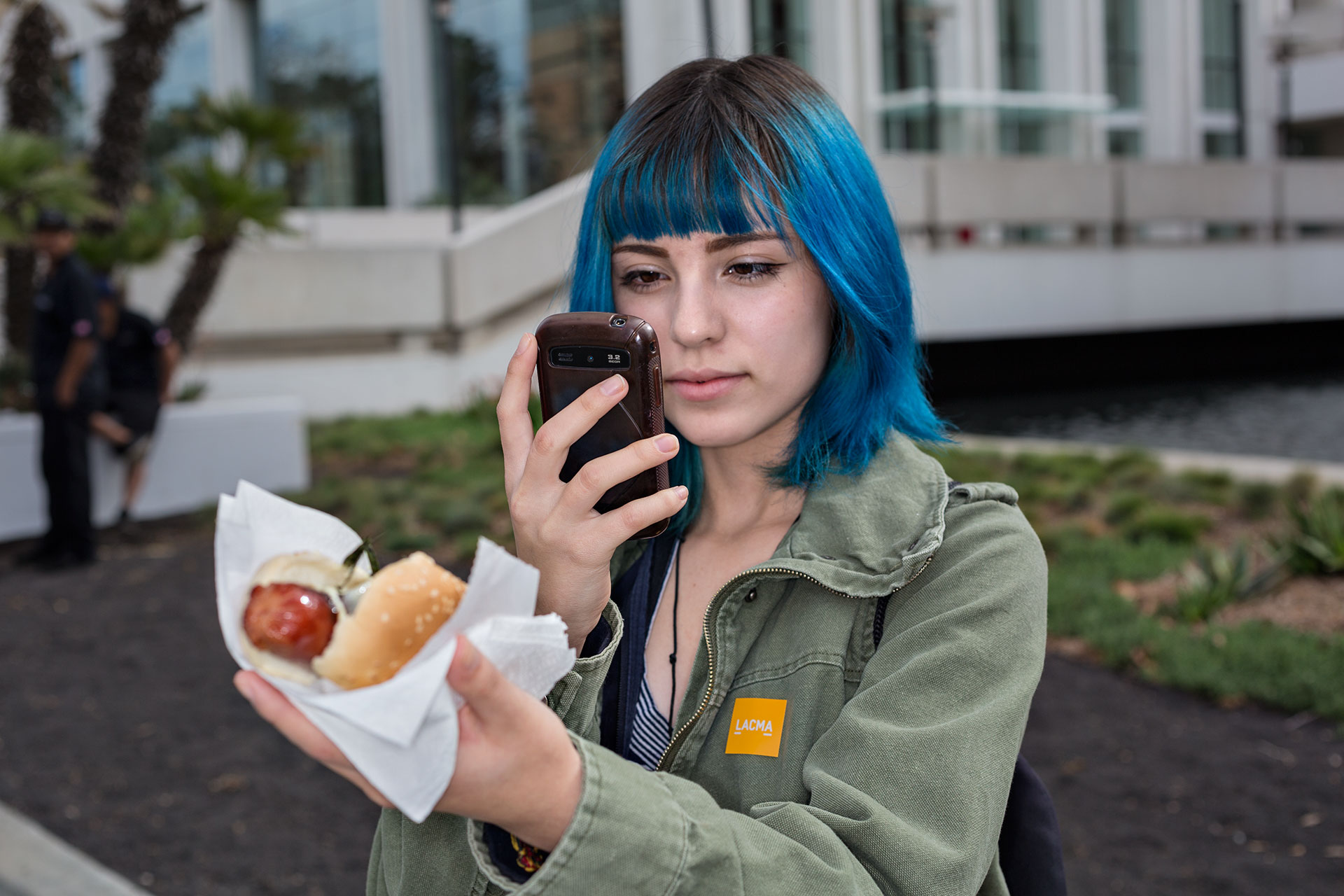  Snapping photos and sharing via social media are as much a part of street food culture as the food itself.  Los Angeles, CA.  