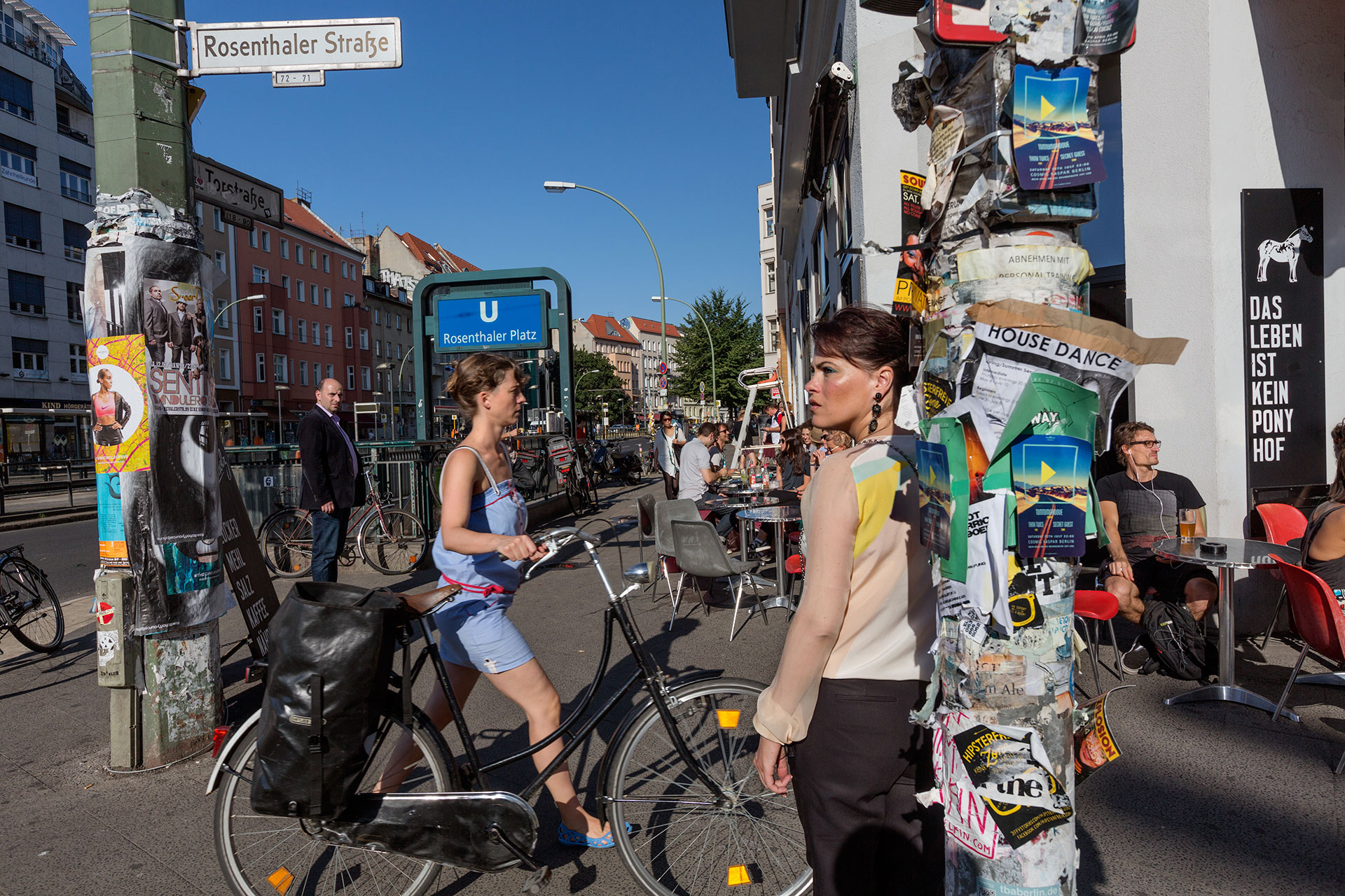  The quote on the wall of the St. Oberholsz web-hub café, on Rosenthaler Strasse, reads: “Das Leben ist kein Ponyhof” – life isn’t easy.  Berlin, Germany.  