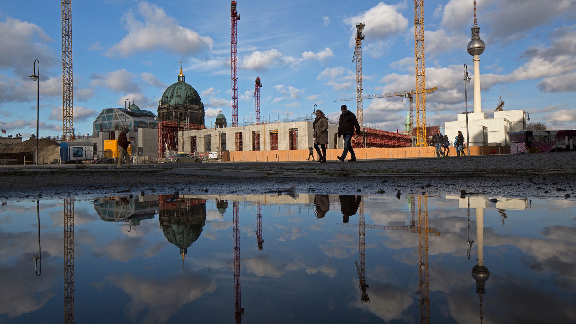  The Humboldtforum is a partial reconstruction of the Berlin City Palace (Berliner Stadtschloss) which was demolished under East German rule.  Berlin, Germany.  