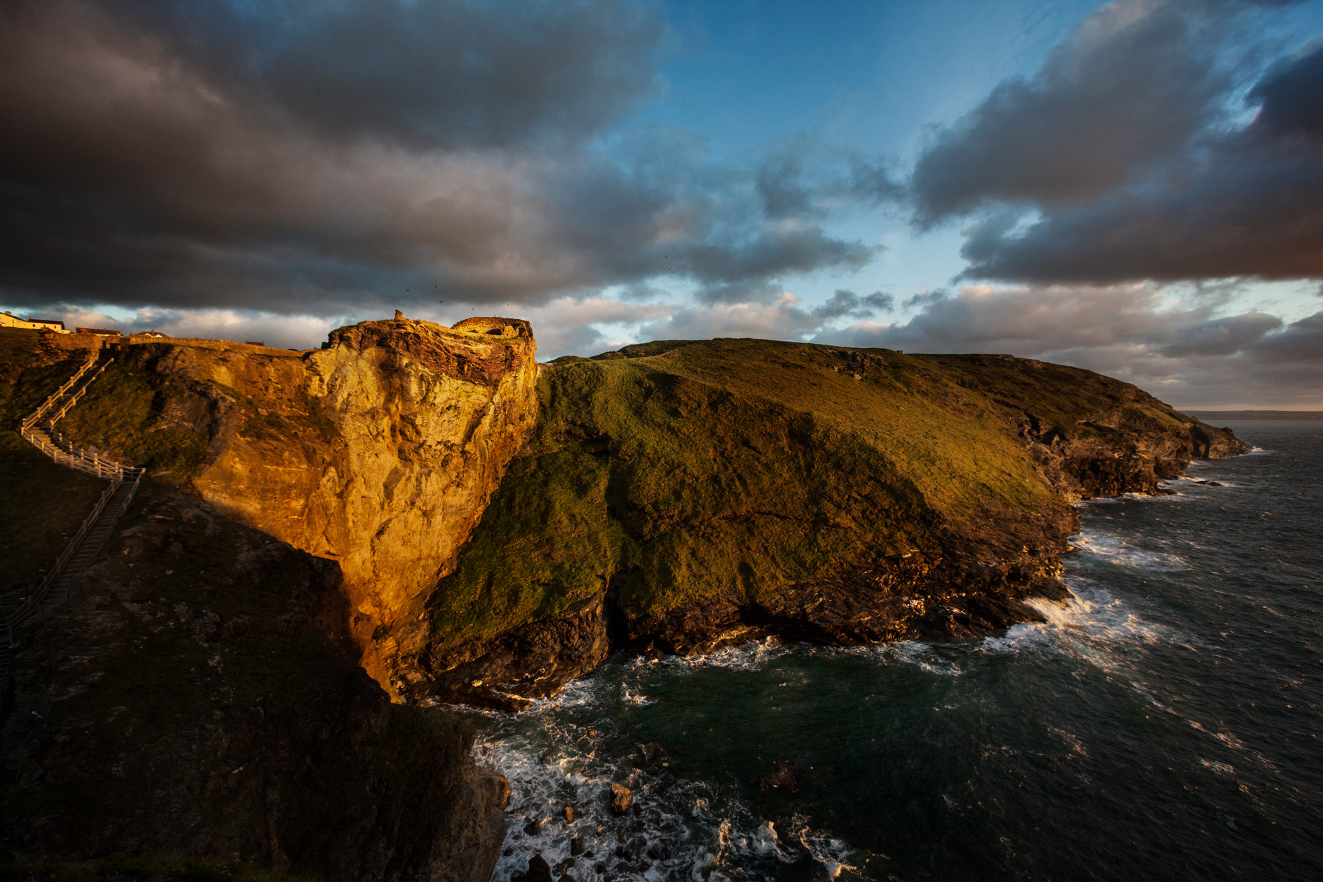 Legend says King Arthur was conceived in Tintagel castle high above the Atlantic Ocean in Cornwall, the illegitimate son of Uther Pendragon and his mistress Igerne. Archaeologists found evidence of trade in the medieval castle dating back to the 5th